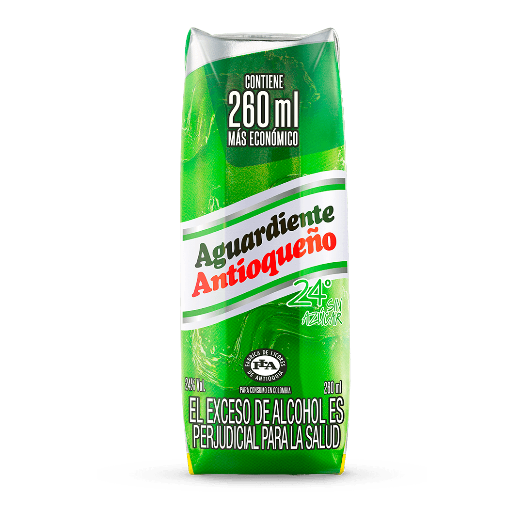 Aguardiente Antioqueño verde – 260 ml