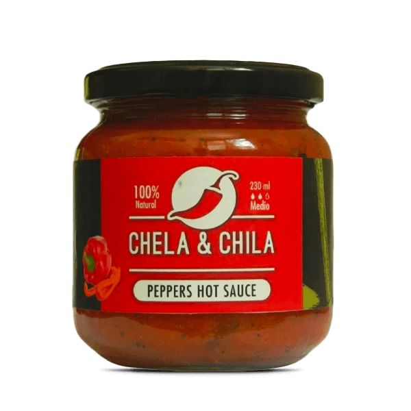 Salsa picante pimientos  Chela y Chila - 211 ml