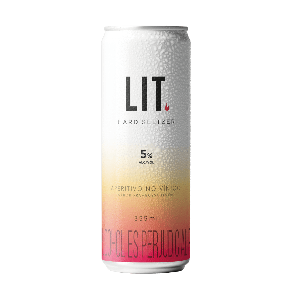 LIT Hard Seltzer Sabor Frambuesa Limón - 269 ml