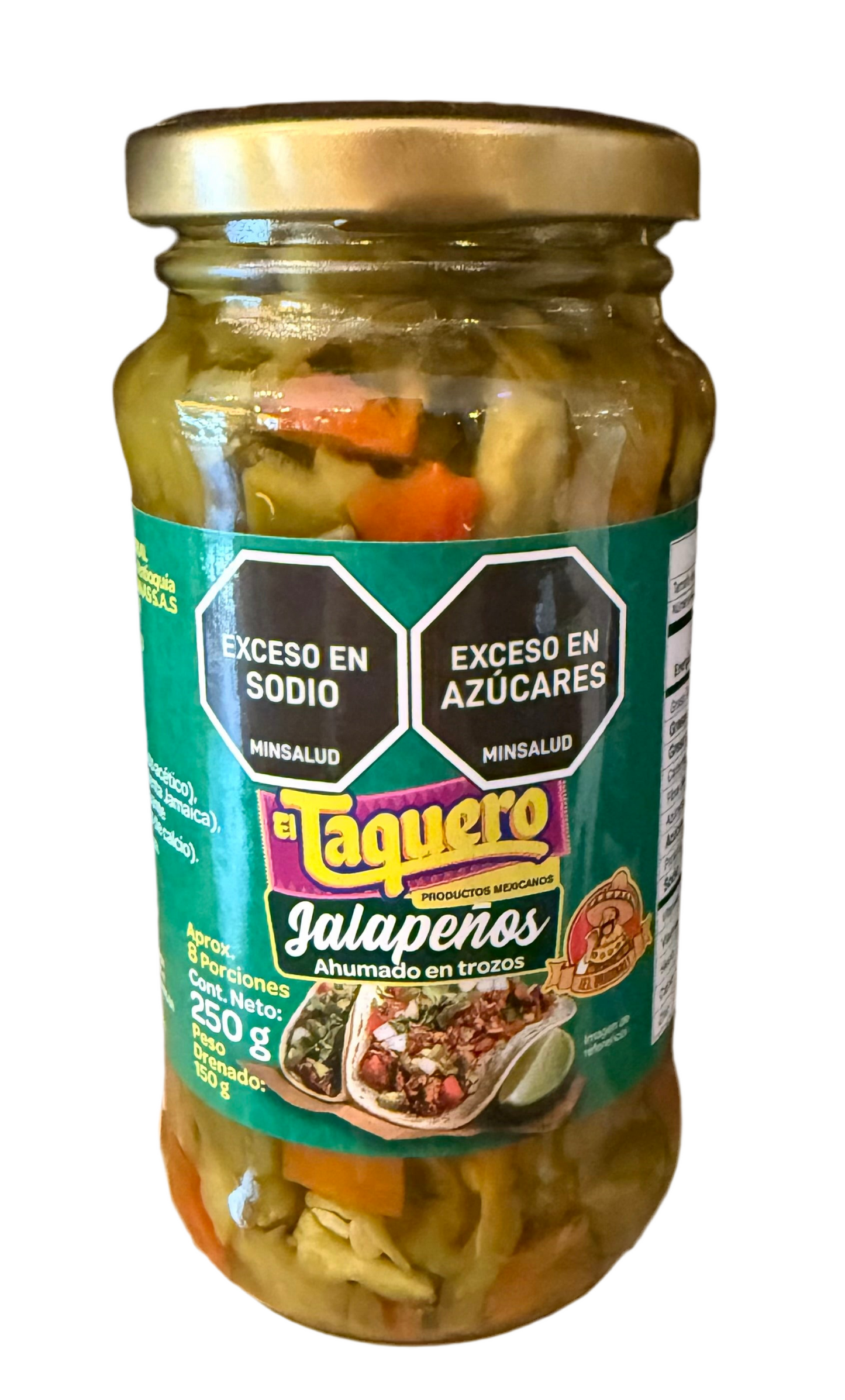 Jalapeños ahumados en trozos 250g