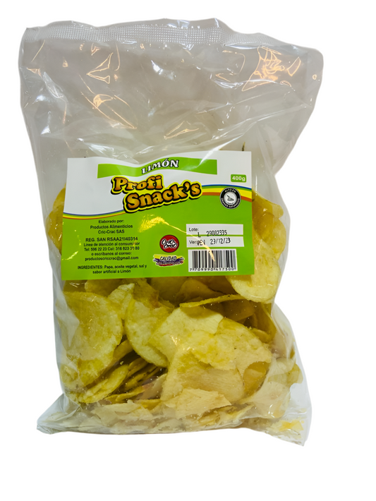 Papas chips limón - 400 g - PROFI SNACKS