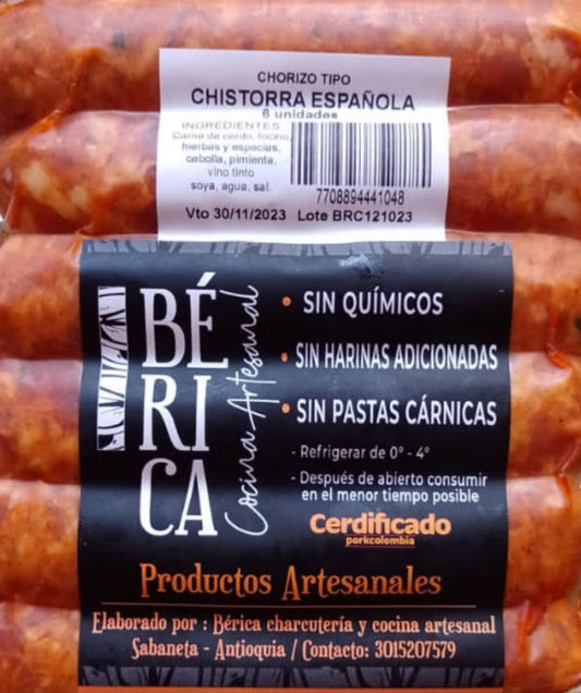 Chorizo chistorra española artesanal BÉRICA - 6 unds.