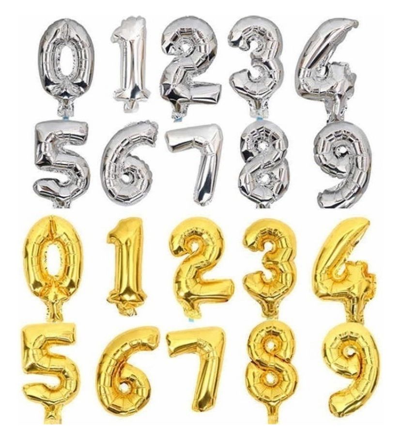 Globos en forma de número - 1 und.