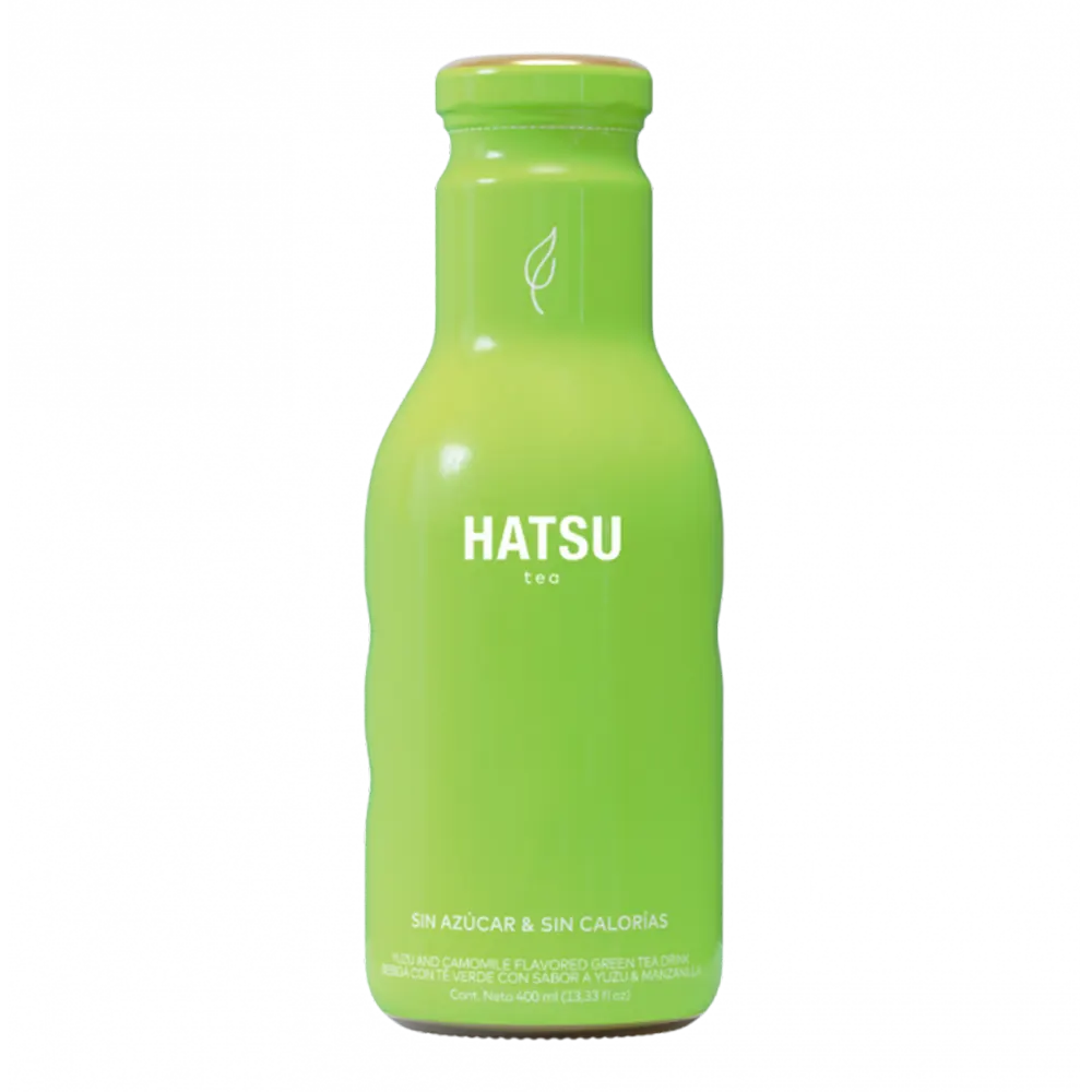 Hatsu té Verde Sin Calorías Vidrio - 400mL